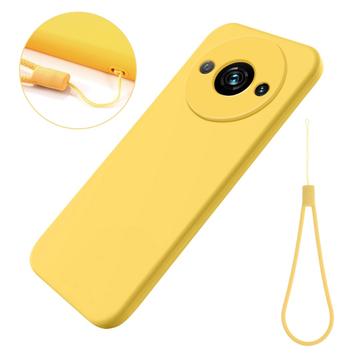 Xiaomi Redmi A3x Nestemäinen Silikoni Suojakuori - Keltainen