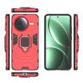 Xiaomi Redmi K80/Poco F7 Pro Hybridikotelo Sormuspidikkeellä - Punainen