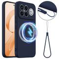 Xiaomi Redmi K90 Pro Max/Poco X8 Ultra Nestemäinen Silikoni Suojakuori - MagSafe-yhteensopiva - Tummansininen