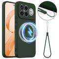 Xiaomi Redmi K90 Pro Max/Poco X8 Ultra Nestemäinen Silikoni Suojakuori - MagSafe-yhteensopiva - Tummanvihreä