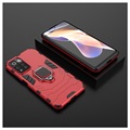 Hybridikotelo Sormuspidikkeellä Xiaomi Poco M4 Pro 5G - Punainen