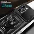 Xiaomi Redmi Note 12 Pro Pyörivä Rengashybridikotelo Kamerasuojalla - Musta