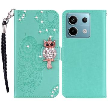 Xiaomi Redmi Note 13 Pöllö strassi lompakko tapauksessa - Syaani