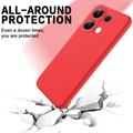 Xiaomi Redmi Note 13 Pro 4G/Poco M6 Pro Nestemäinen Silikoni Suojakuori - Punainen