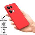 Xiaomi Redmi Note 13 Pro 4G/Poco M6 Pro Nestemäinen Silikoni Suojakuori - Punainen