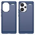 Xiaomi Redmi Note 13 Pro+ Harjattu TPU Suojakuori - Hiilikuitu - Sininen