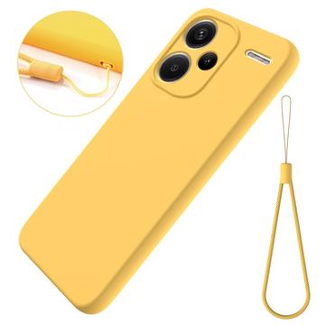 Xiaomi Redmi Note 13 Pro+ Nestemäinen Silikoni Suojakuori - Keltainen