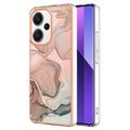 Xiaomi Redmi Note 13 Pro+ Marble Pattern Galvanoitu TPU-Suojakotelo