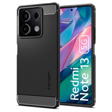 Xiaomi Redmi Note 13 Spigen Rugged Armor TPU-Kotelo - Musta