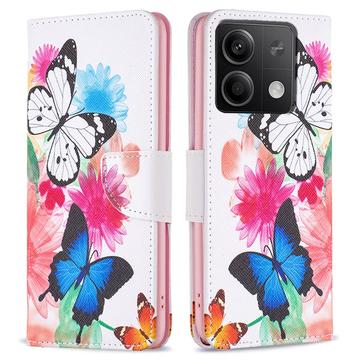 Xiaomi Redmi Note 13 Wonder Series Lompakkokotelo - Perhoset