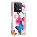 Xiaomi Redmi Note 13 Wonder Series Lompakkokotelo - Perhoset