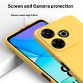 Xiaomi Redmi Note 13R/Redmi 13/Poco M6 4G Nestemäinen Silikoni Suojakuori - Keltainen