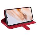 Xiaomi Redmi Note 13R/Poco M6 4G/Redmi 13 5G Lompakkokotelo Magneettisella Sulkijalla - Punainen