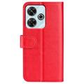 Xiaomi Redmi Note 13R/Poco M6 4G/Redmi 13 5G Lompakkokotelo Magneettisella Sulkijalla - Punainen