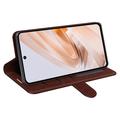 Xiaomi Redmi Note 13R/Poco M6 4G/Redmi 13 5G Lompakkokotelo Magneettisella Sulkijalla - ruskea
