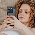 Xiaomi Redmi Note 14 4G Harjattu TPU Suojakuori - Hiilikuitu - Musta