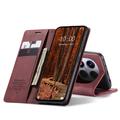 Xiaomi Redmi Note 14 Pro 4G Caseme 013 Sarja Lompakkokotelo - Viininpunainen