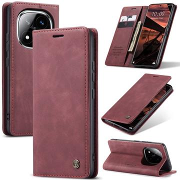Xiaomi Redmi Note 14 Pro 5G/14 Pro+ 5G/Poco X7 Caseme 013 Sarja Lompakkokotelo - Viininpunainen