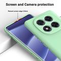 Xiaomi Redmi Note 14 Pro 5G/Poco X7 Nestemäinen silikonikotelo käsihihnalla - Vihreä