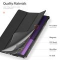 Xiaomi Redmi Pad 2 Dux Ducis Domo Tri-Fold Smart Lompakkokotelo - Musta