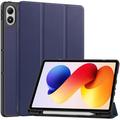 Xiaomi Redmi Pad 2 Pro/Poco Pad M1 Tri-Fold Series Smart Folio -kotelo - tummansininen