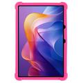 Xiaomi Redmi Pad 2 Silikoni kotelo potkukannattimella - Hot pinkki