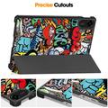 Xiaomi Redmi Pad 2 Tri-Fold Series Smart Folio -kotelo - Graffiti