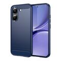 Xiaomi Redmi Turbo 5/Poco X8 Pro Harjattu TPU Suojakuori - Hiilikuitu - sininen