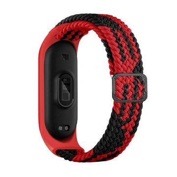 Xiaomi Smart Band 8/9 Beline Nylon hihna - punainen / musta