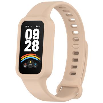 Xiaomi Smart Band 9 Active/Redmi Band 3 Vaihto Silikonihihna Integroidulla Kehyksellä - Pinkki