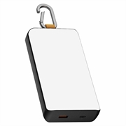 Xtorm Go2 -sarjan 10000mAh:n aurinkokäyttöinen varavirtalähde/taskulamppu - 20W, USB-C, USB-A - musta