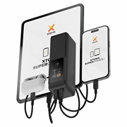 Xtorm NextGen6 27000mAh:n powerbank 70W - 2 x USB-C/1 x USB-A, USB-C-kaapeli - musta