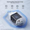 Xundd XDCH-109 70W GaN-pikalaturi USB-C-kaapelilla - EU-pistoke - Valkoinen