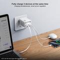 Xundd XDCH-109 70W GaN-pikalaturi USB-C-kaapelilla - EU-pistoke - Valkoinen