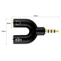 Y-shape 3.5mm / Kuulokkeet & Mikrofonin Audio Adapteri