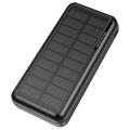 Varavirtalähde Aurinkokennolla YD-818P - 2x USB-A, USB-C, 30000mAh - Musta