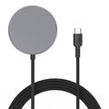 YF-M5C Qi2 MagSafe-laturi 15W iPhone 12-17:lle - musta