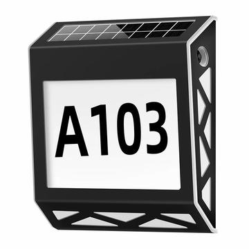 YH1101 Ruostumattomasta teräksestä valmistettu aurinko-talon numerovalaisin - musta