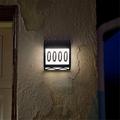 YH1101 Ruostumattomasta teräksestä valmistettu aurinko-talon numerovalaisin - hopea