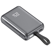 YM-1254 Mini-varavirtalähde sisäänrakennetulla kaapelilla - 20000mAh - Tummentuma