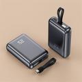 YM-1254 Mini-varavirtalähde sisäänrakennetulla kaapelilla - 20000mAh - Tummentuma