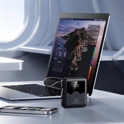 YM-1422 Mini-varavirtalähde 20000mAh - USB-C- ja Lightning-kaapelit - musta