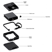 YM-1422 Mini-varavirtalähde 20000mAh - USB-C- ja Lightning-kaapelit - musta