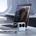 YM-1422 Mini powerbank 20000mAh - USB-C- ja Lightning-kaapelit - sininen