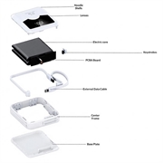 YM-1422 Mini-varavirtalähde 20000mAh - USB-C- ja Lightning-kaapelit - valkoinen
