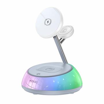Yesido DS31 3-in-1 magneettinen langaton latausasema 15W ja yövalo