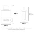 Yesido GS31 USB 3.0 USB-C OTG-sovitin 18W - musta