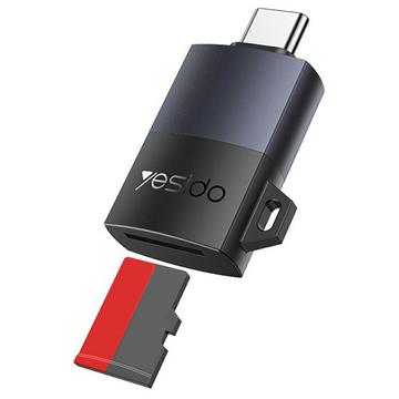 Yesido GS37 USB-C TF-kortinlukija, jossa Lanyard - 480 Mbps Plug-and-Play OTG-sovitin