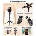 Yesido SF29 Mini Bluetooth Selfie Stick / jalusta kaukosäätimellä - musta