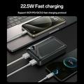 Yesido YP82 10000mAh Powerbank digitaalisella näytöllä - 22.5W, 2x USB-A, USB-C - musta